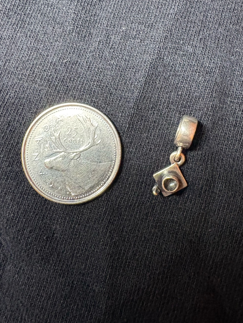 Sterling Silver Dangle Charm in Gold Tone - Picture 4 of 5